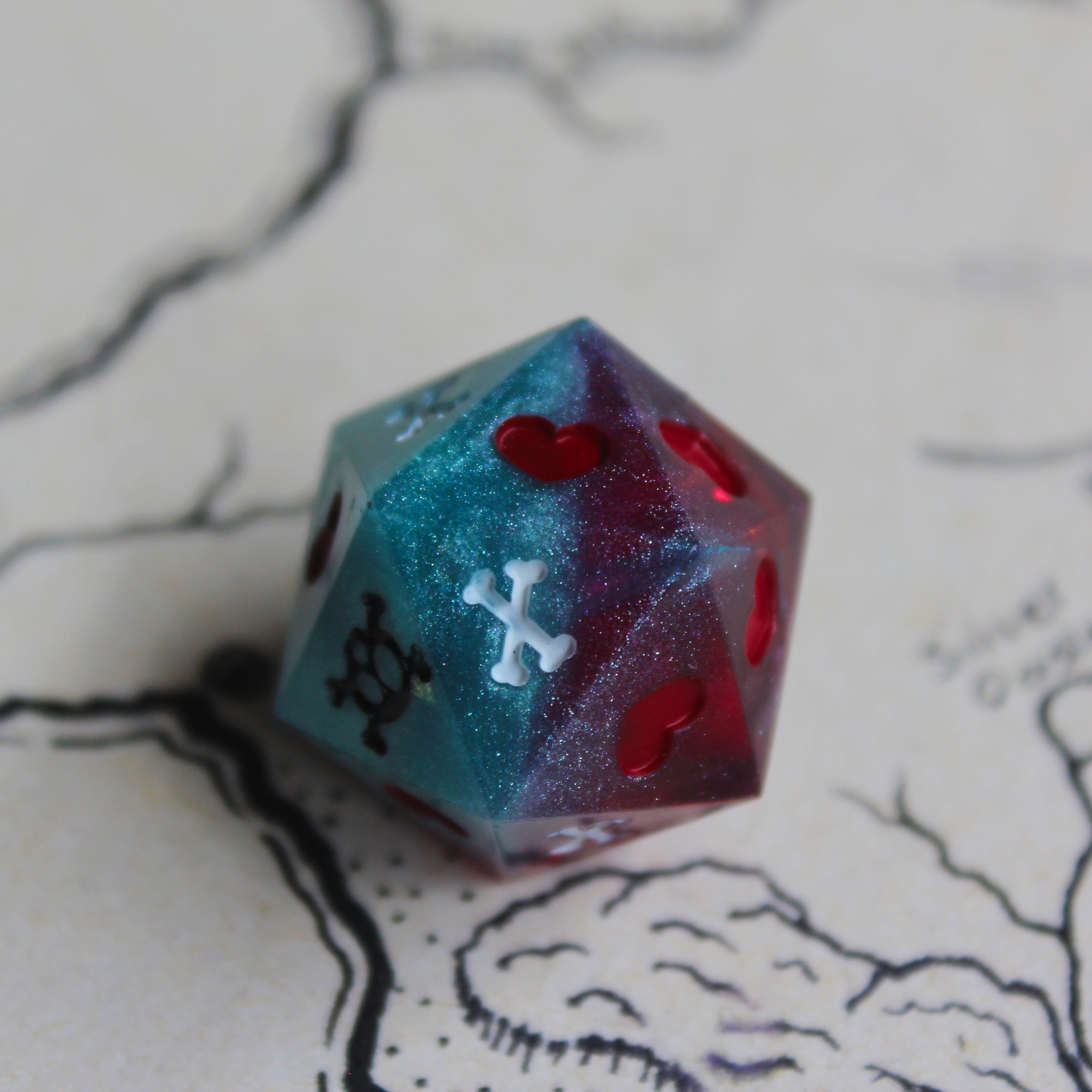 The Bloody Decider Death Save Dice (D20)