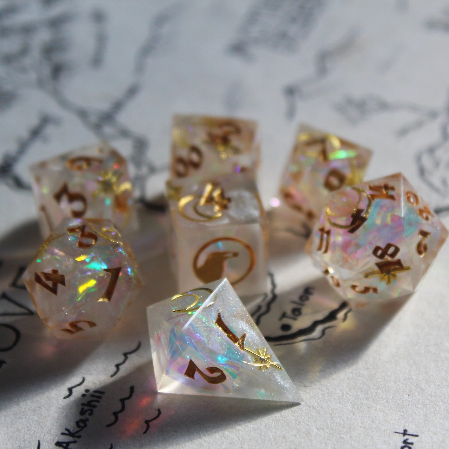 Moon & Stardust Dreams 7-Piece Dice Set