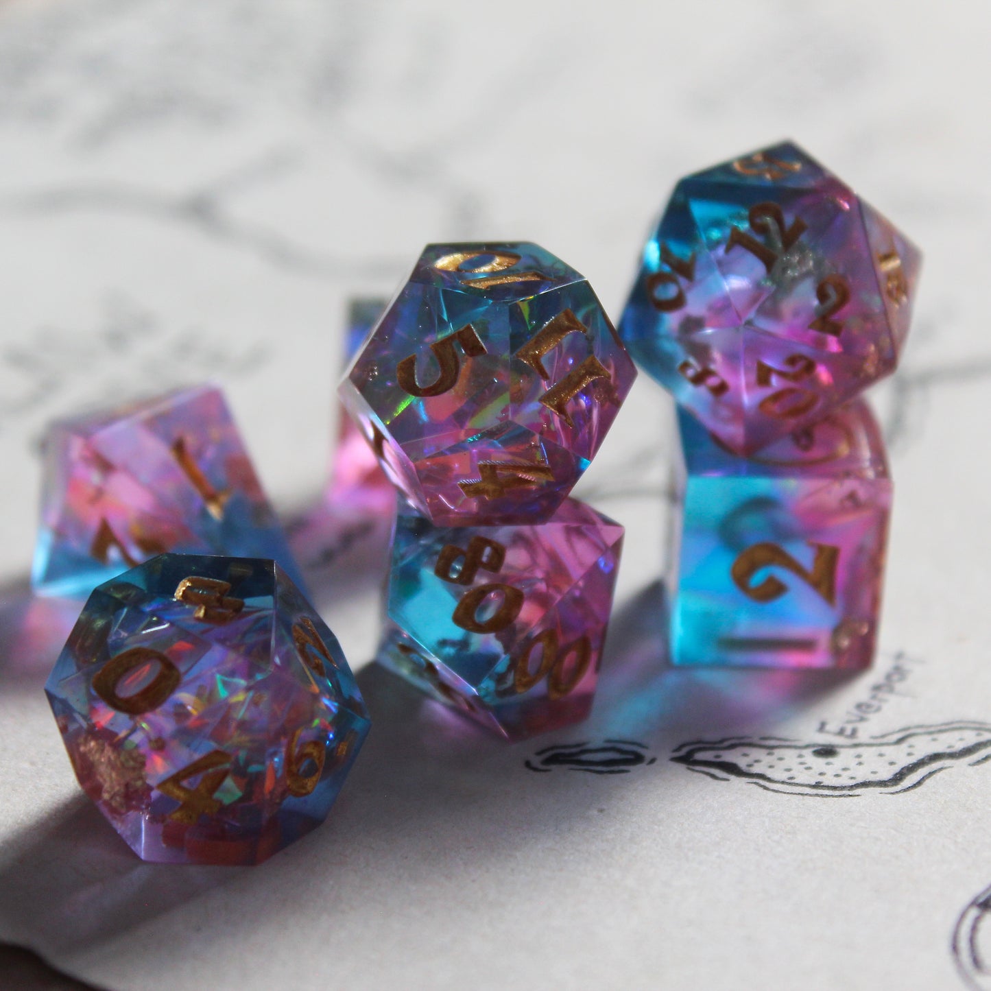 Fairy Kingdom 7-Piece Dice Set