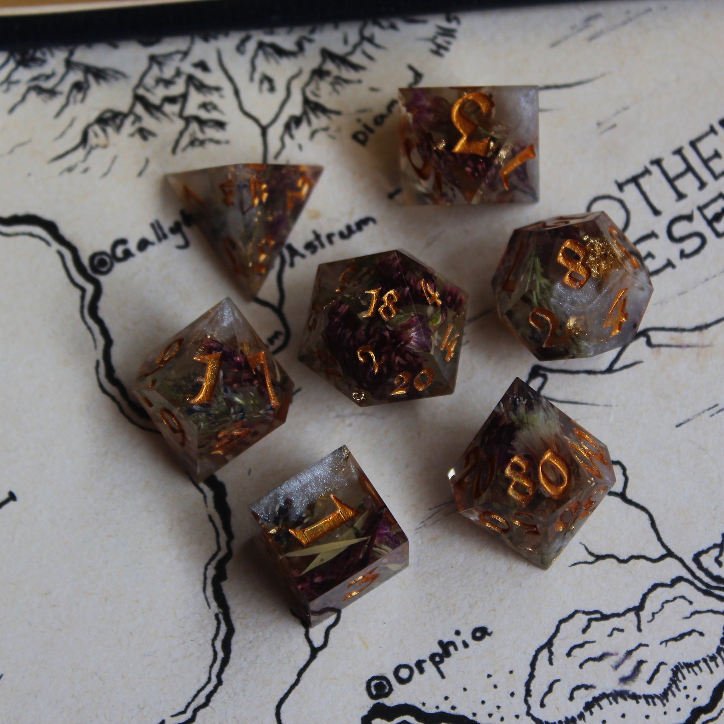 Floral Dice Set