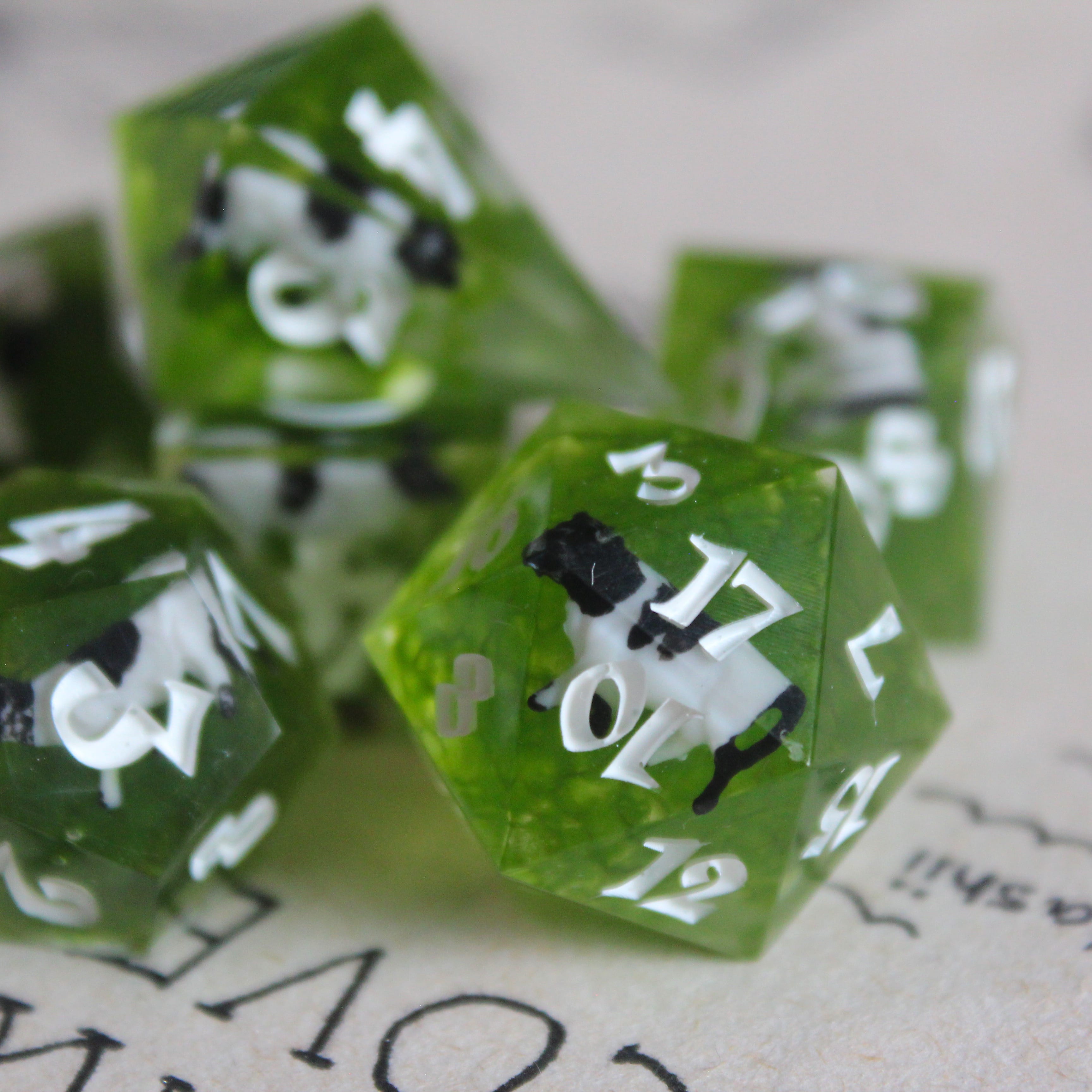 Cow Meadow 7-Piece Polyhedral Dice Set
