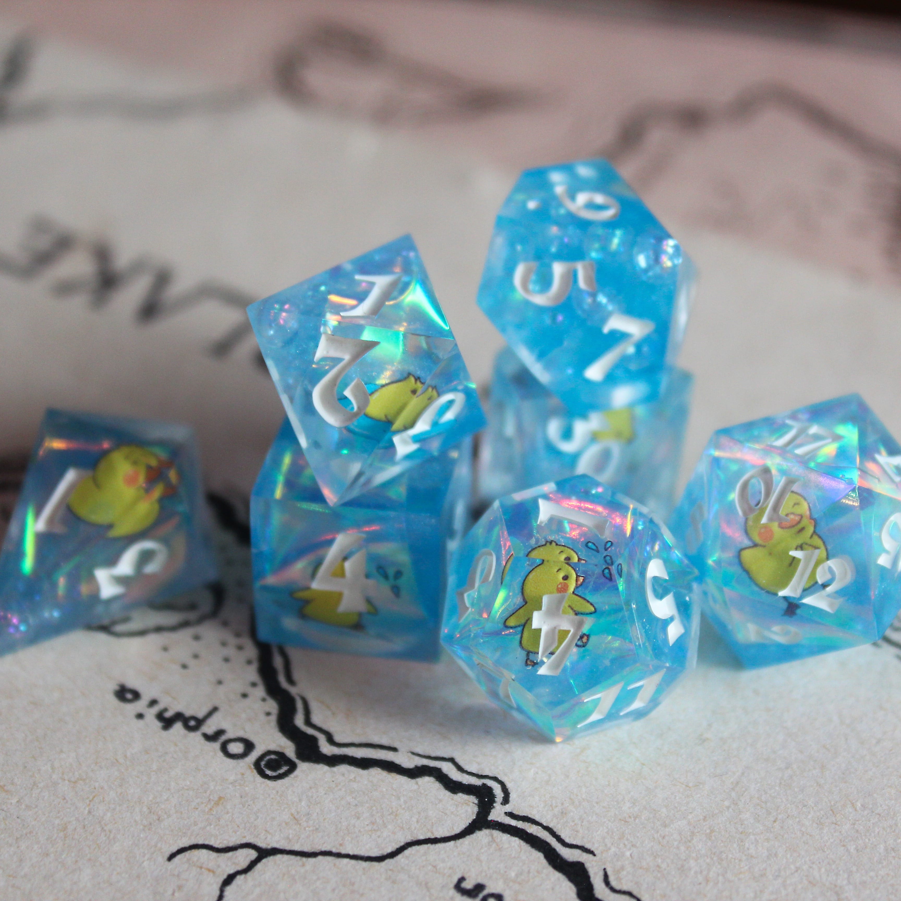 Duck Pond 7-Piece Polyhedral Dice Set