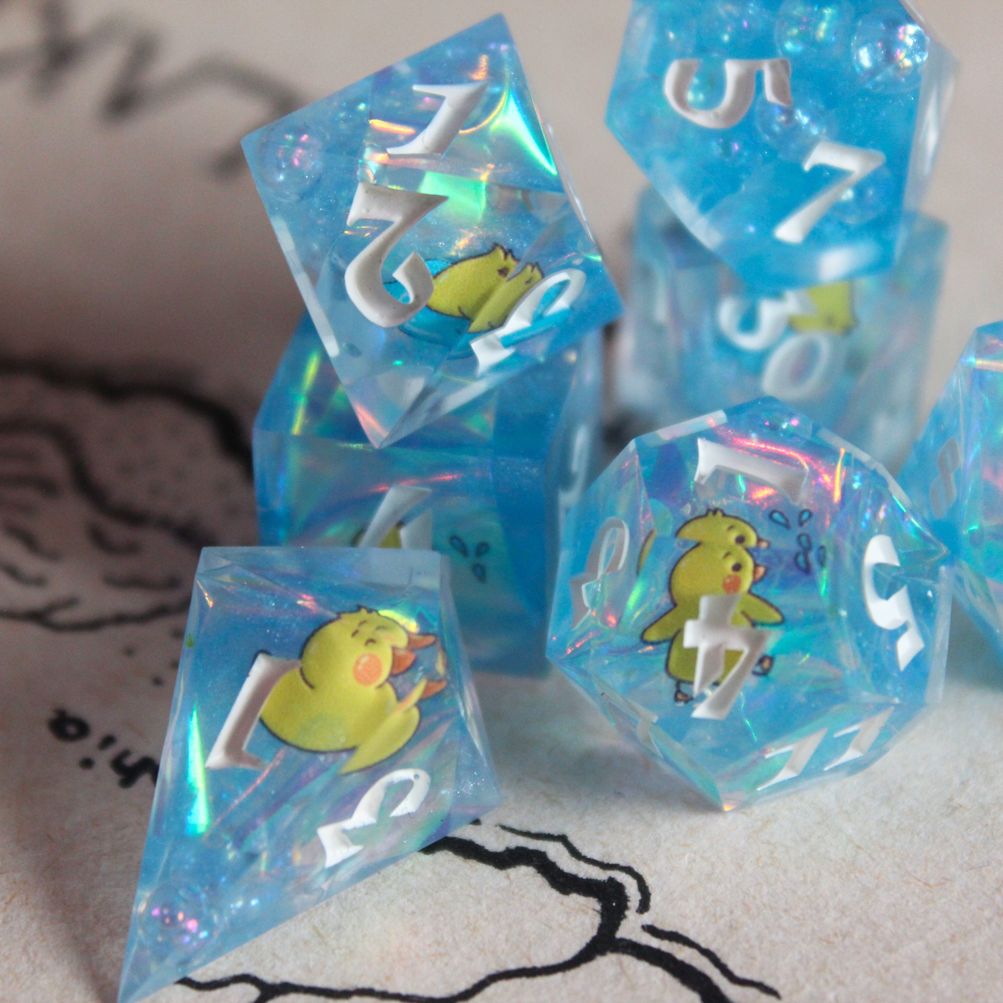 Duck Pond 7-Piece Polyhedral Dice Set