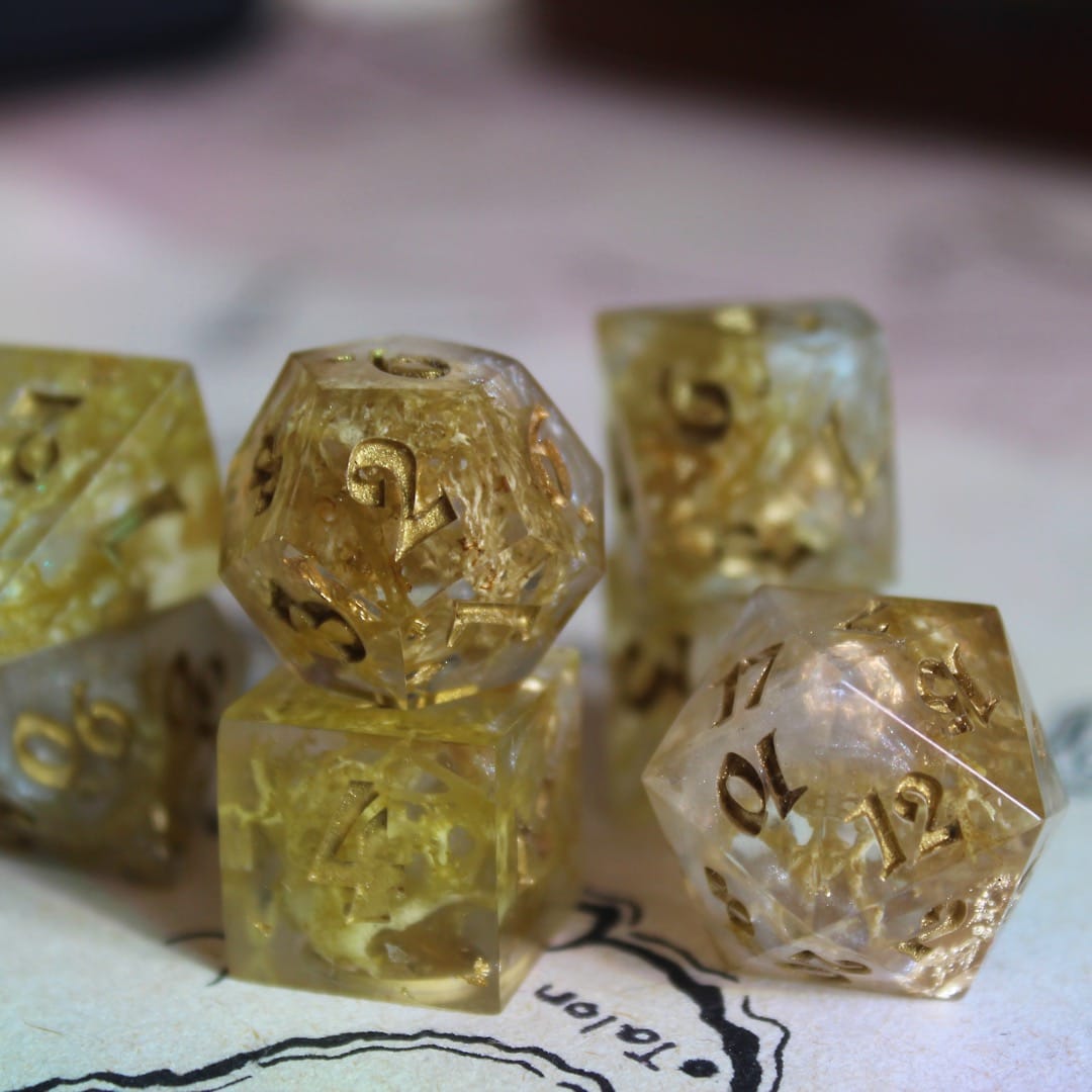 Reindeer Moss 7-Piece Polyhedral Dice Set