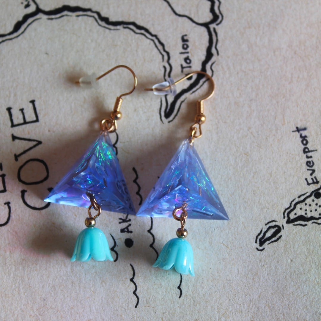 Mushroom Folk's Earrings with Dice