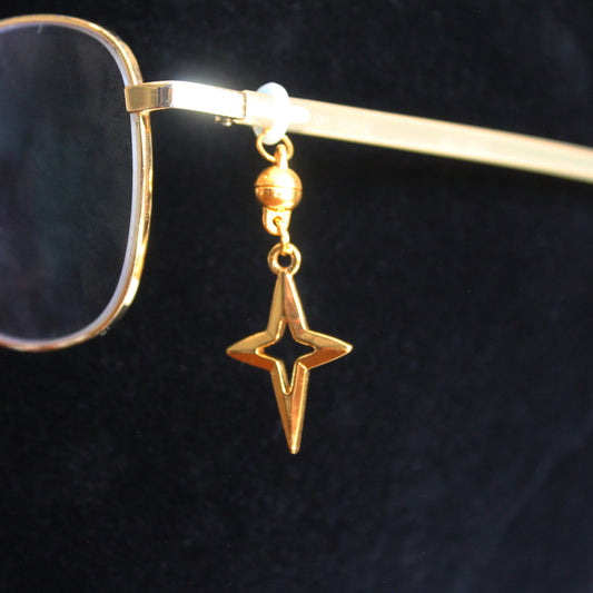 Hollow Gold Stars Glasses Charms