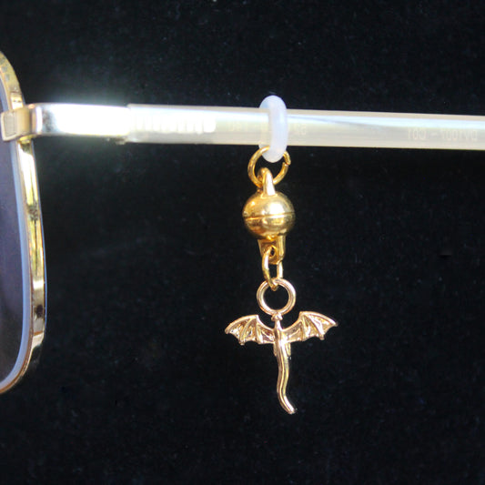 Gold Mini Dragon Glasses Charm