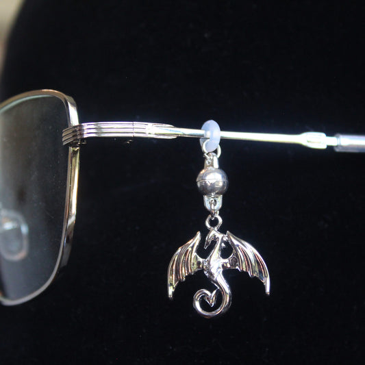 Silver Dragon Glasses Charm