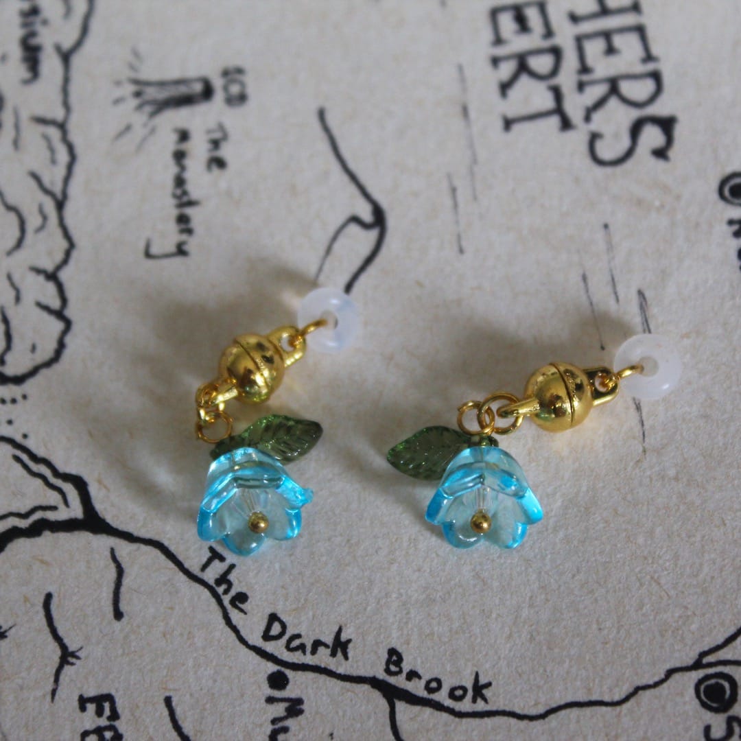 Blue Lily of the Valley Glasses Charm
