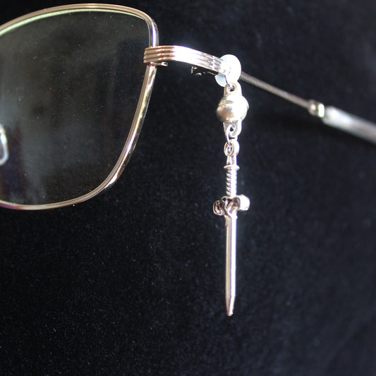 Silver Swords Glasses Charms