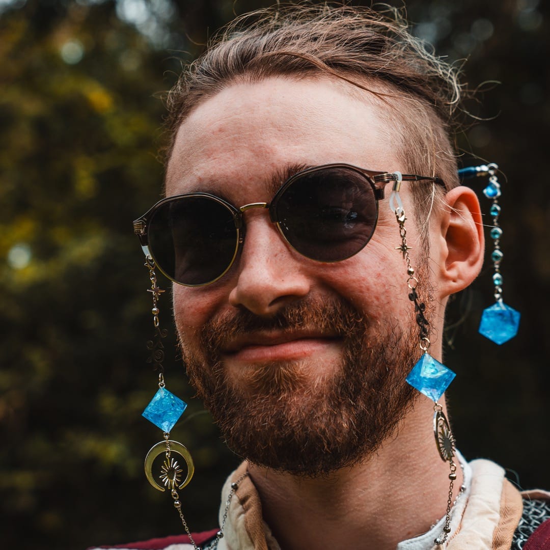 Merman’s Trinket Glasses Chain with Dice
