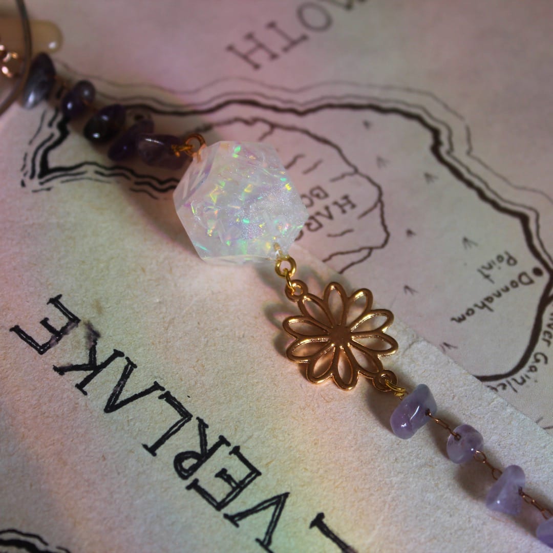 Enchanted Elf Glasses Chain with Dice