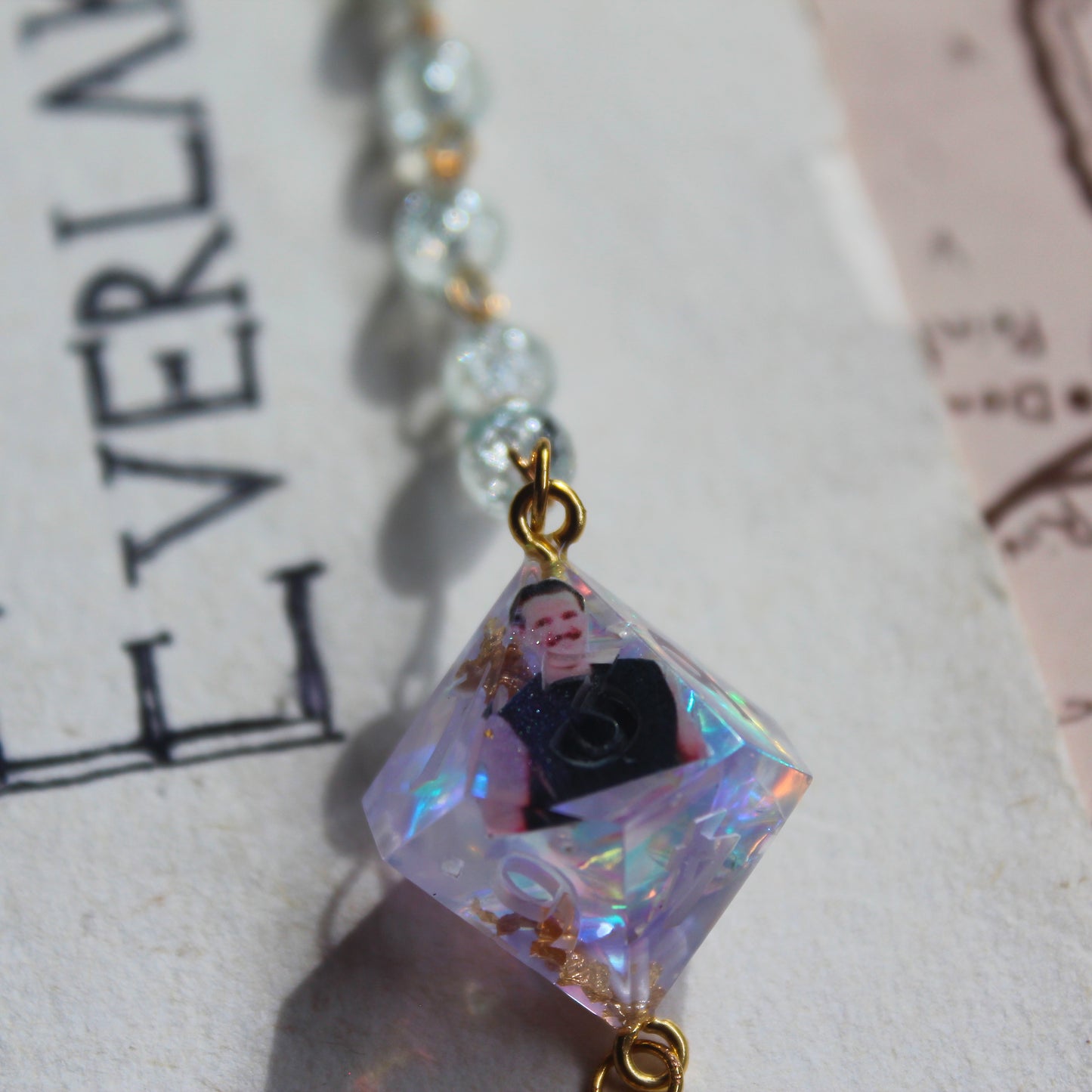 Purple Pedro Glasses Chain with Dice