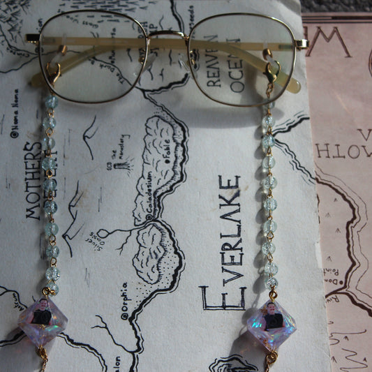 Purple Pedro Glasses Chain with Dice