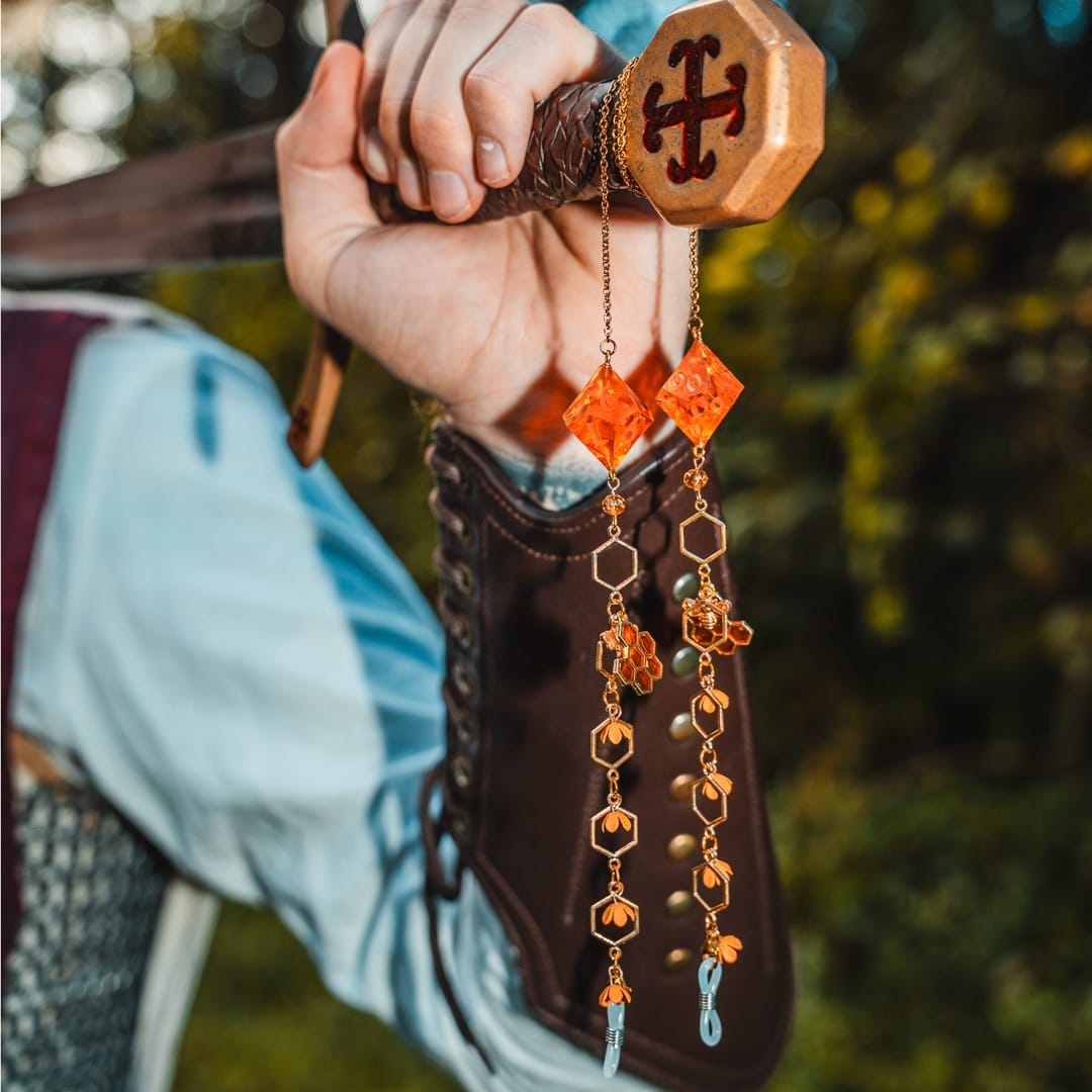 Honeybee Dreams Glasses Chain with Dice