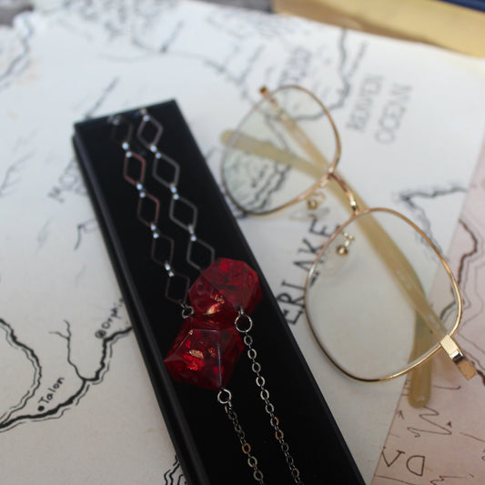 Vampire Countess Glasses Chain with Dice
