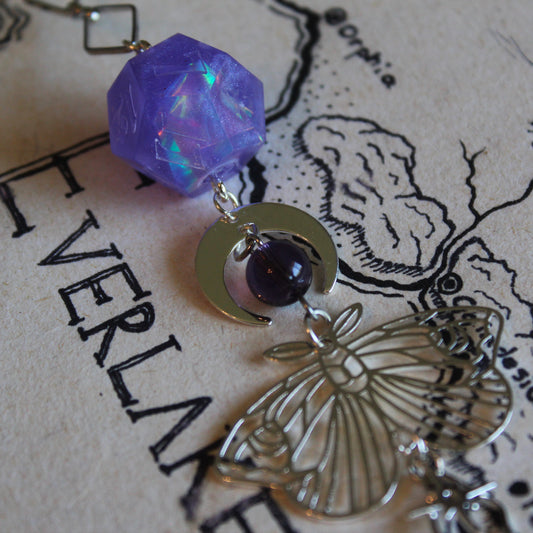 Royal Plumshade Glasses Chain with Dice