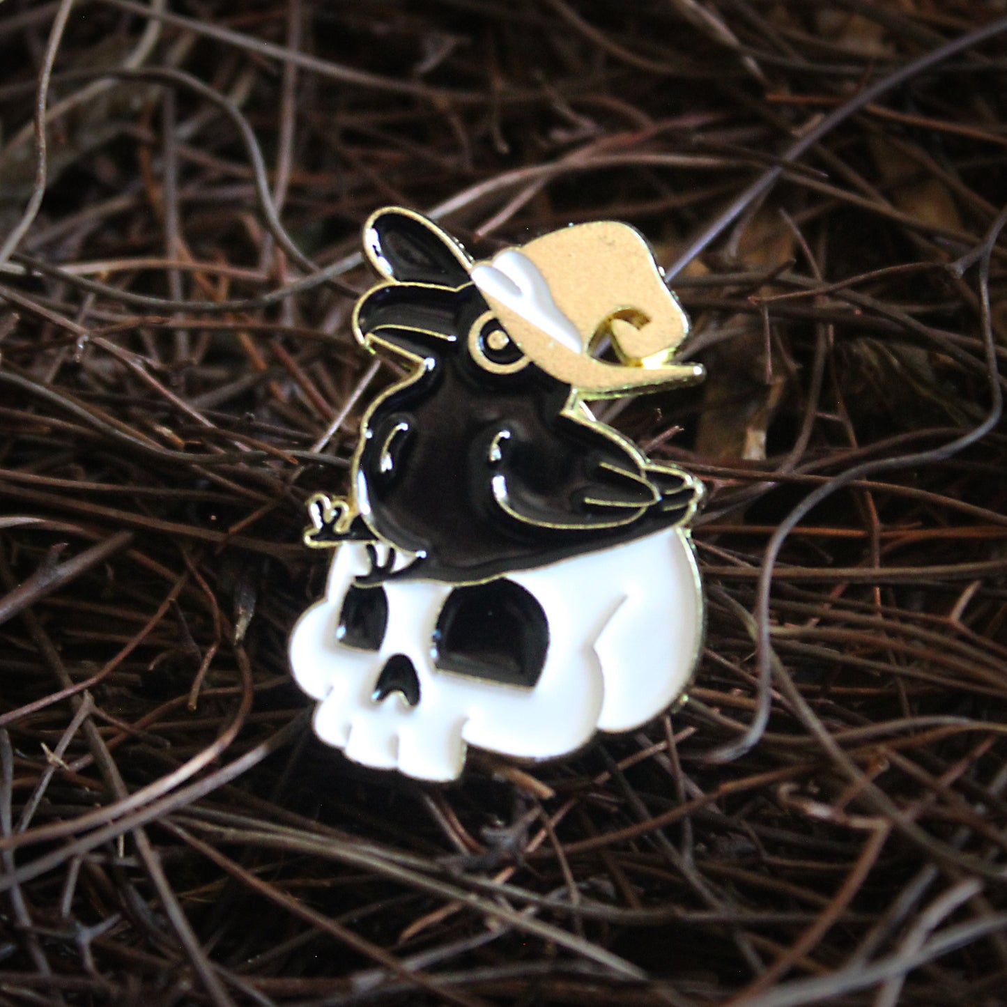 Witch Raven D&D Enamel Pin