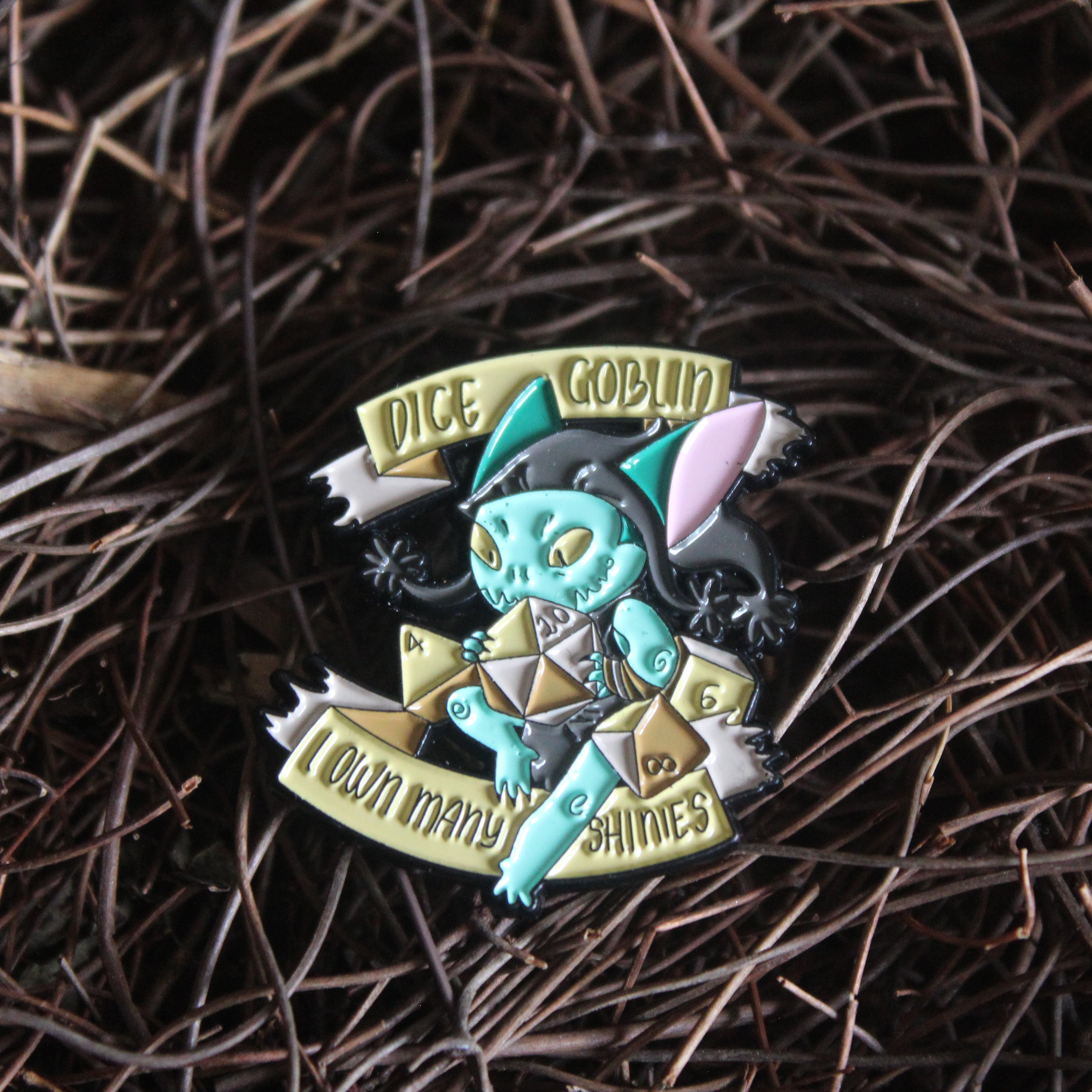 Dice Goblin D&D Enamel Pin