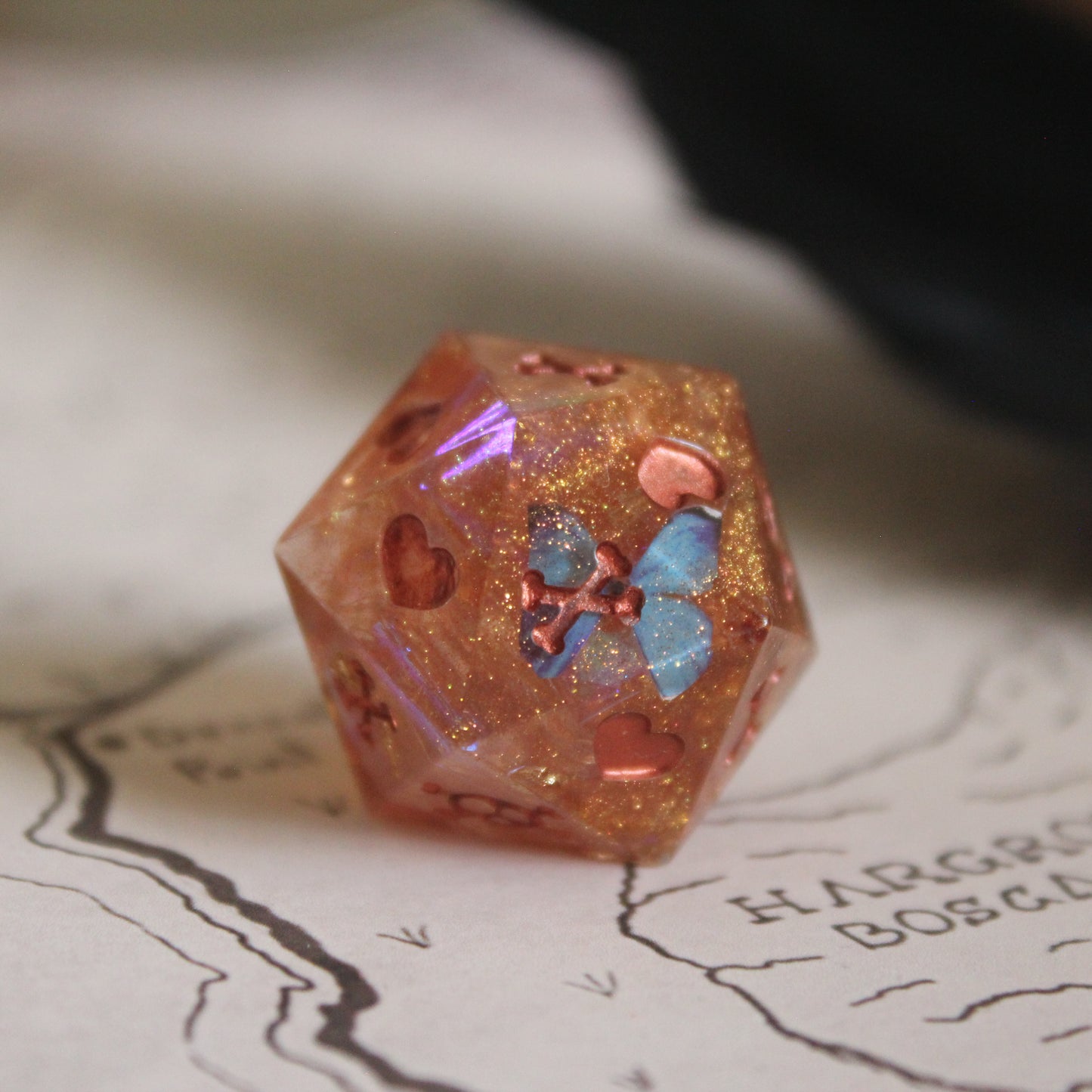 Poisonous Butterfly Red Death Save Dice (D20)