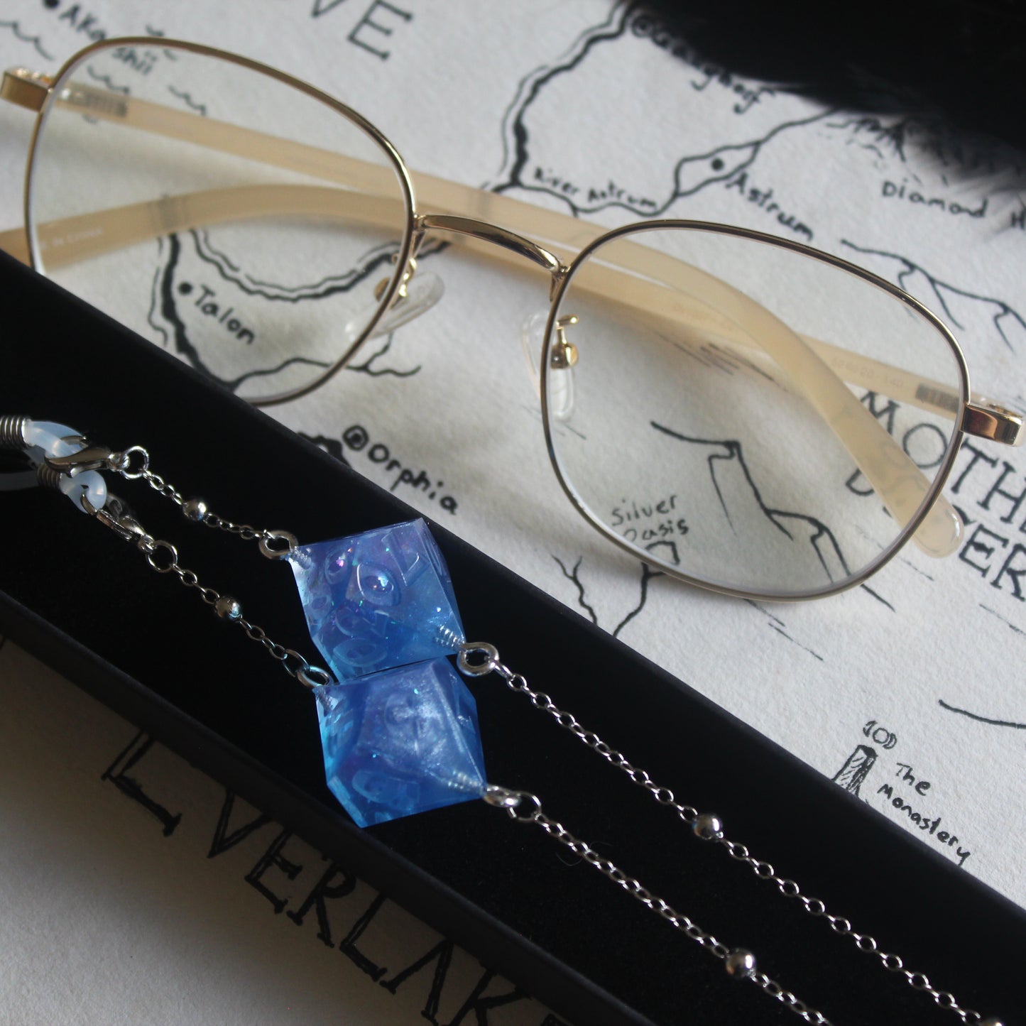 Peace Token Dice Glasses Chain