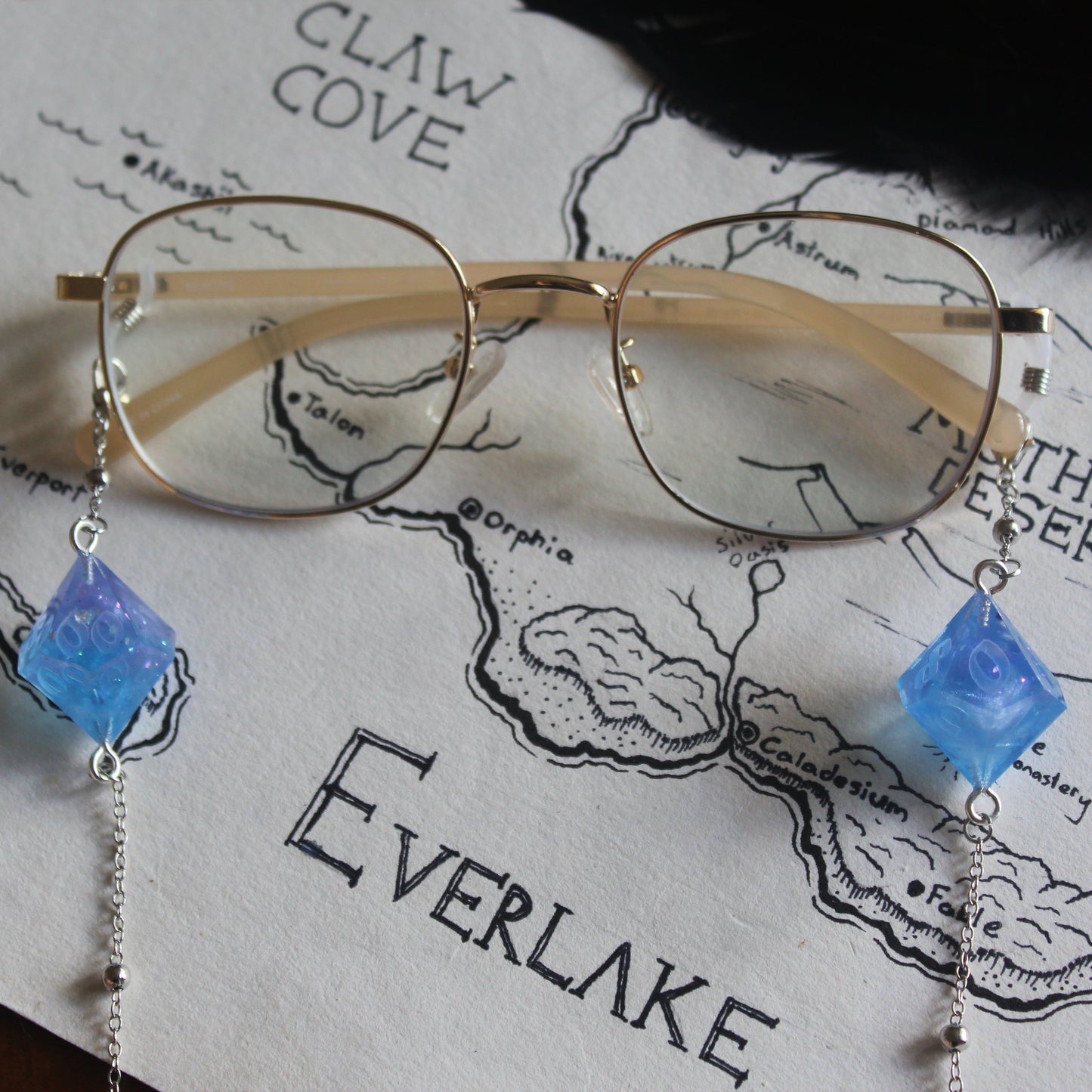 Peace Token Dice Glasses Chain