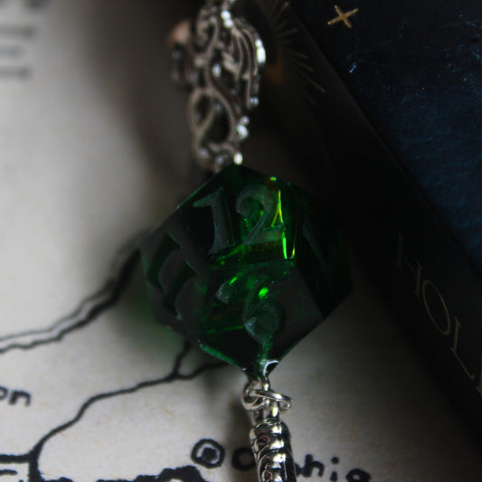 Gnome's Sword Bookmark with Dice