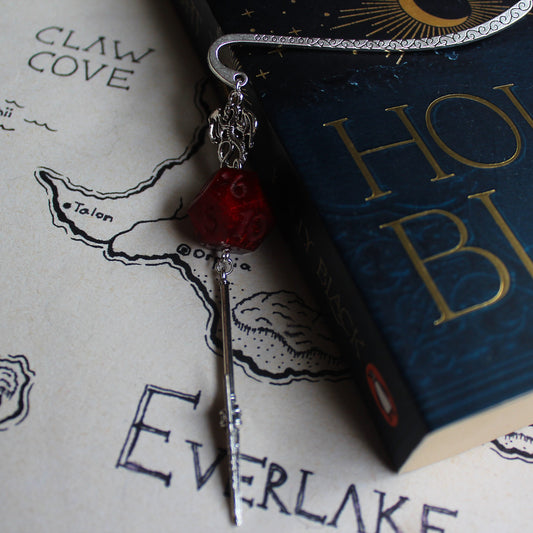 Dryad's Sword Bookmark with Dice