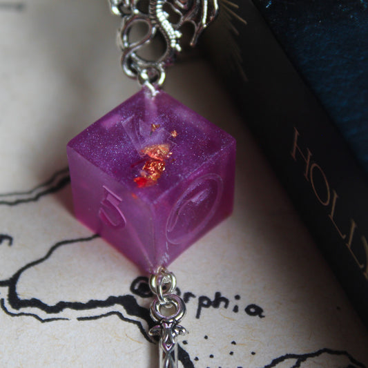 Minotaur's Sword Bookmark with Dice