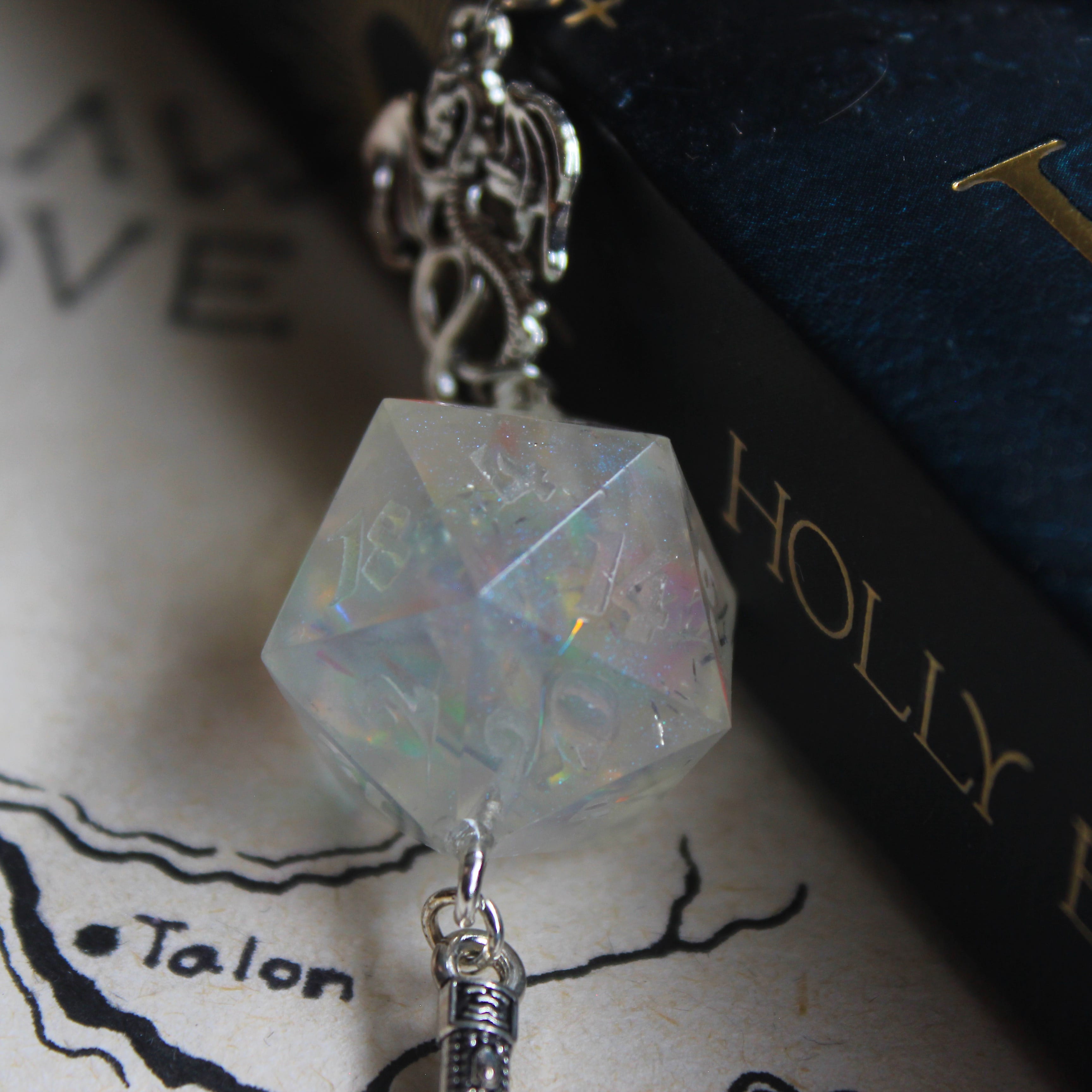 Angel's Sword Bookmark with Dice