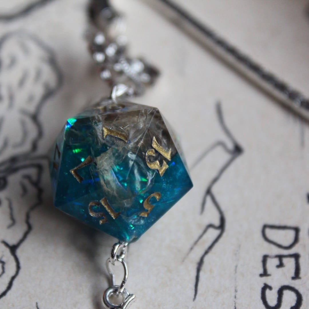 Ethically-Sourced Snake Skin Bookmark with Dice