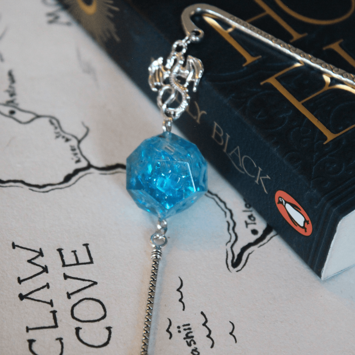 Ulysses Butterfly Metal Bookmark with Dice