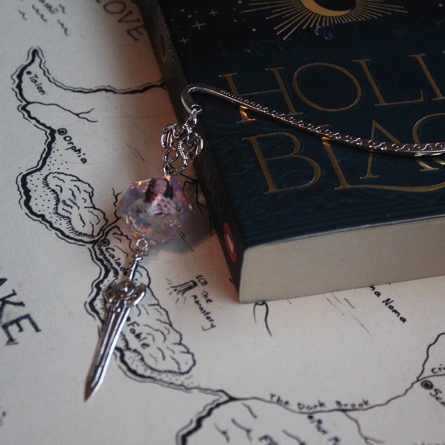 Matt Mercer in Lilac Purple Metal Bookmark with Dice