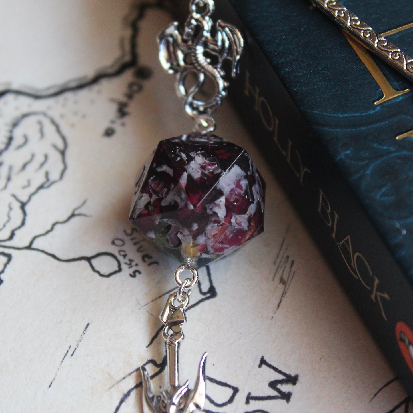 Royal Aura Metal Bookmark with Dice