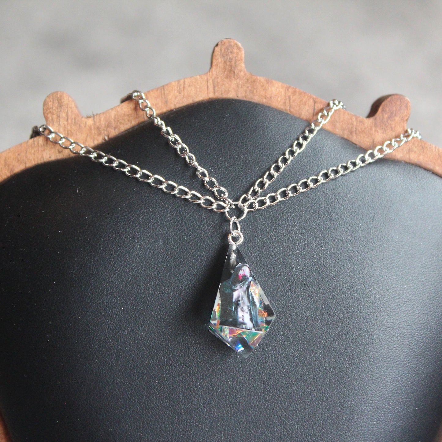 Vessel in Black Ink Dice Necklace