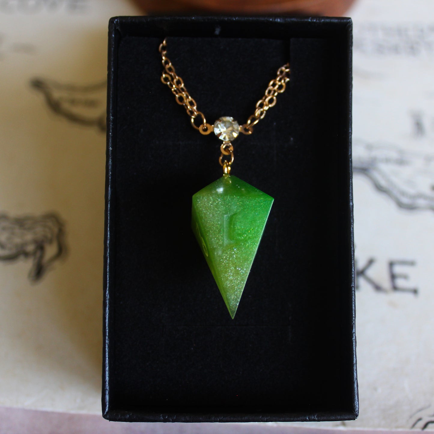 Goblin Green Dice Necklace