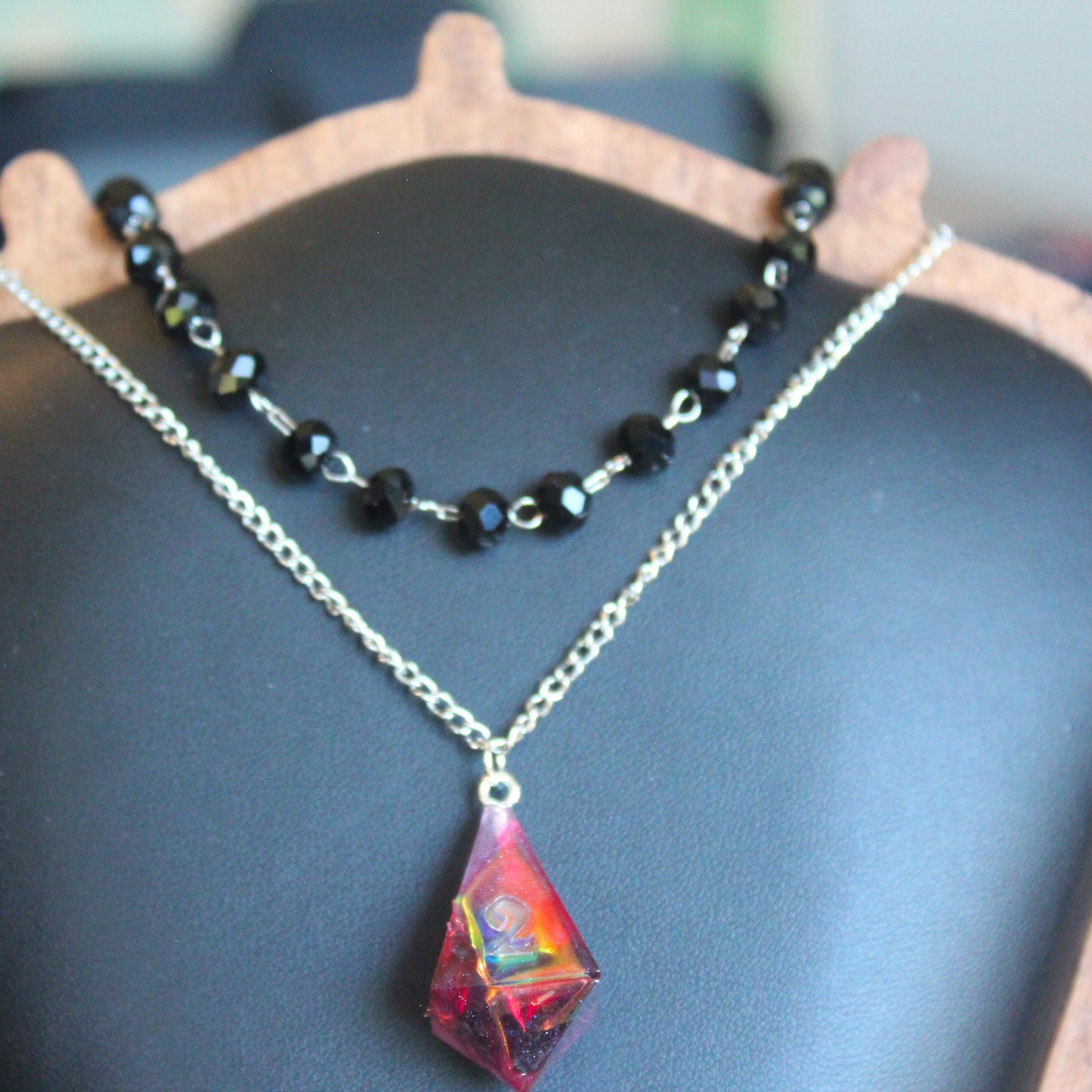 Autumn Leaves Dice Necklace