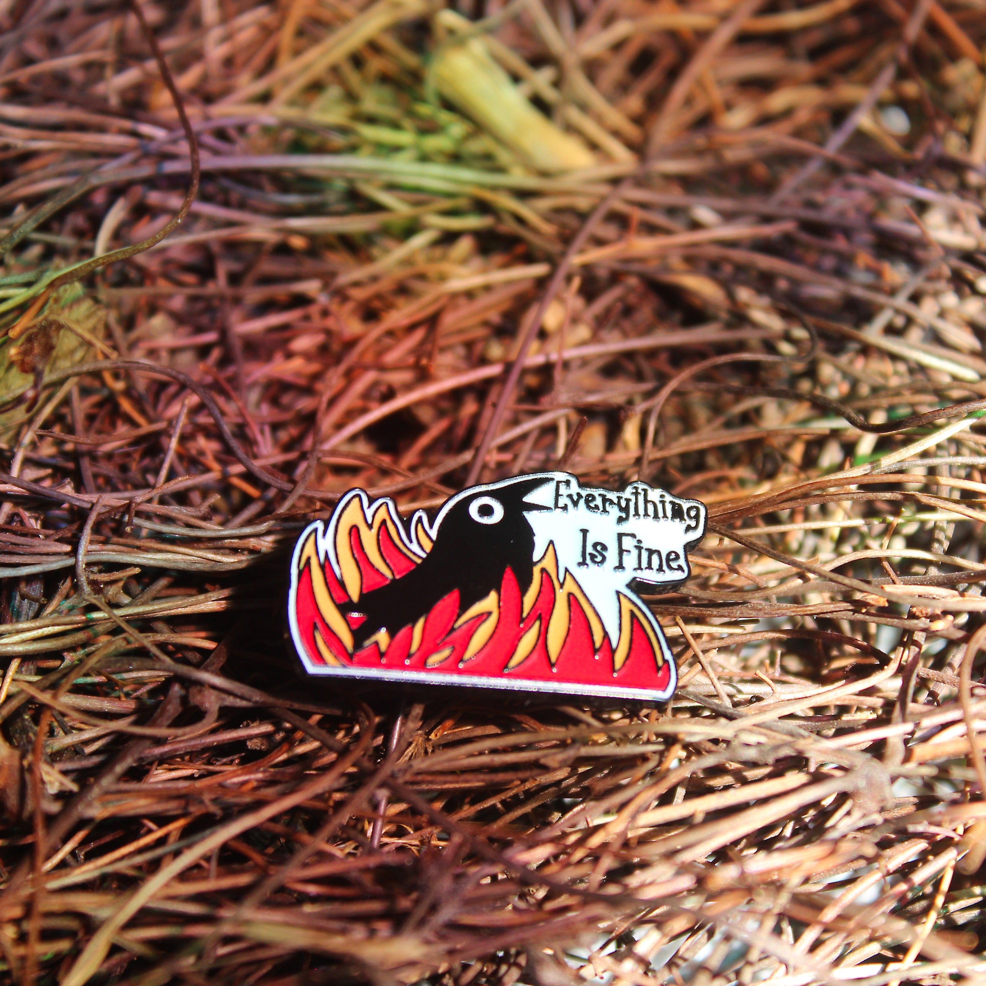 'Everything is Fine' D&D Enamel Pin