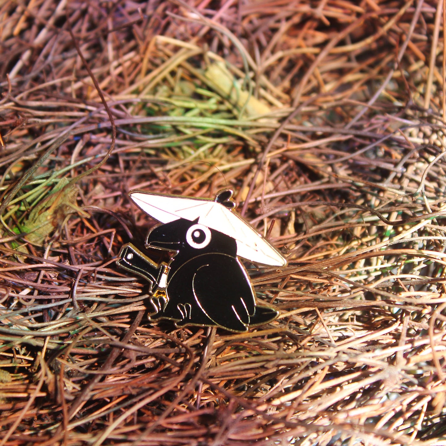 Samurai Raven D&D Enamel Pin