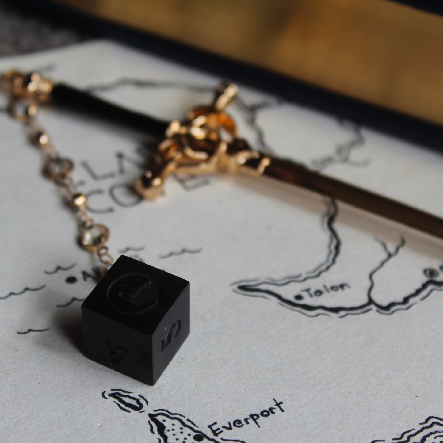 Witch of the Night Hair Sword with Dice