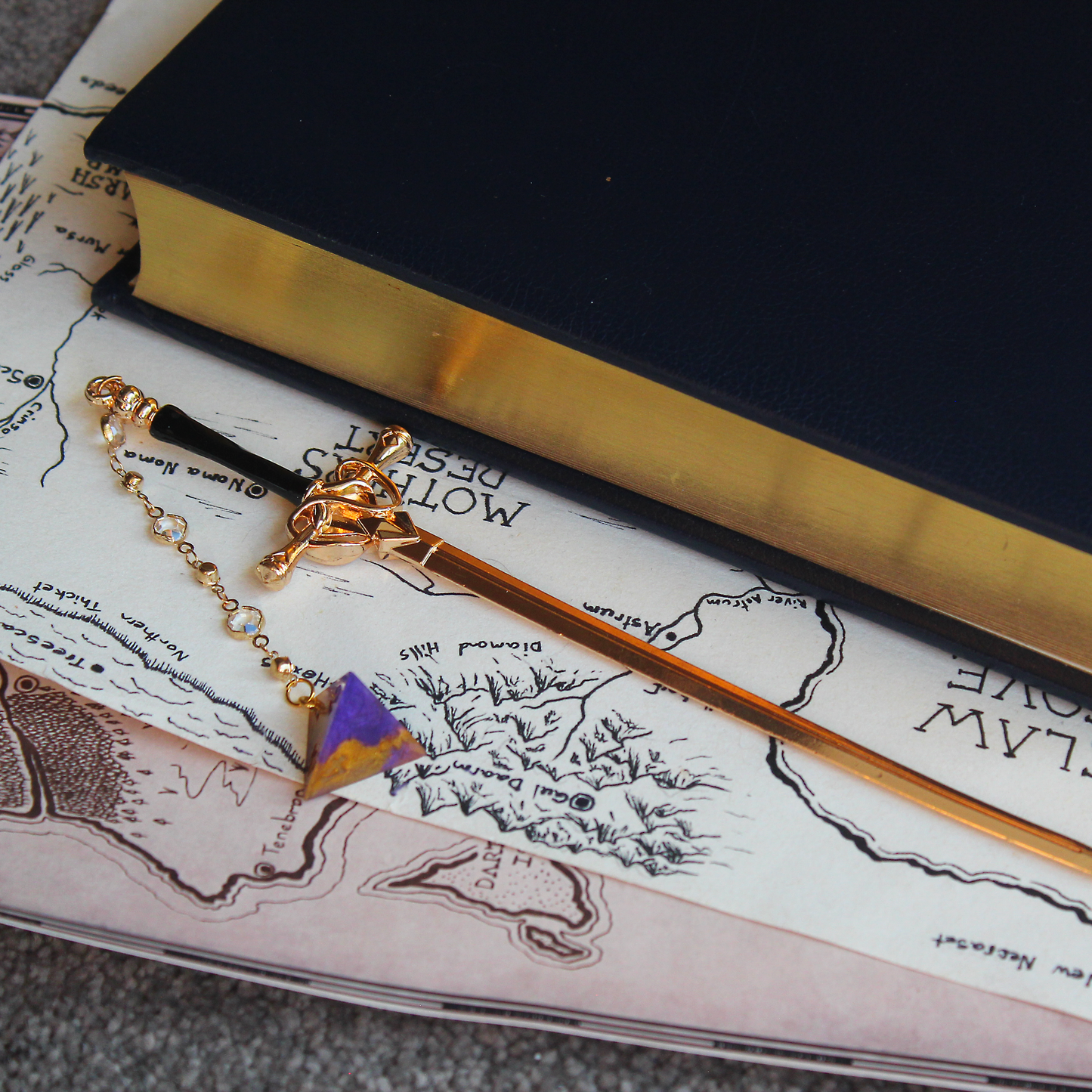 Pixie Dust on the Exploding Sand Dunes Hair Sword with Dice
