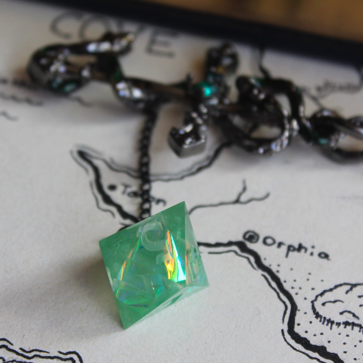 The Wizard's Green Hair Sword with Dice