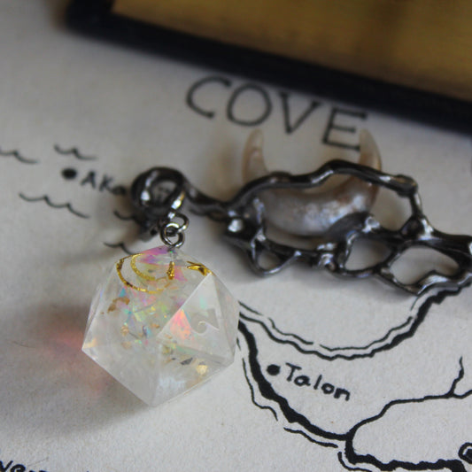 Gold Moon Sparkles in the Sky Hair Stick with Dice