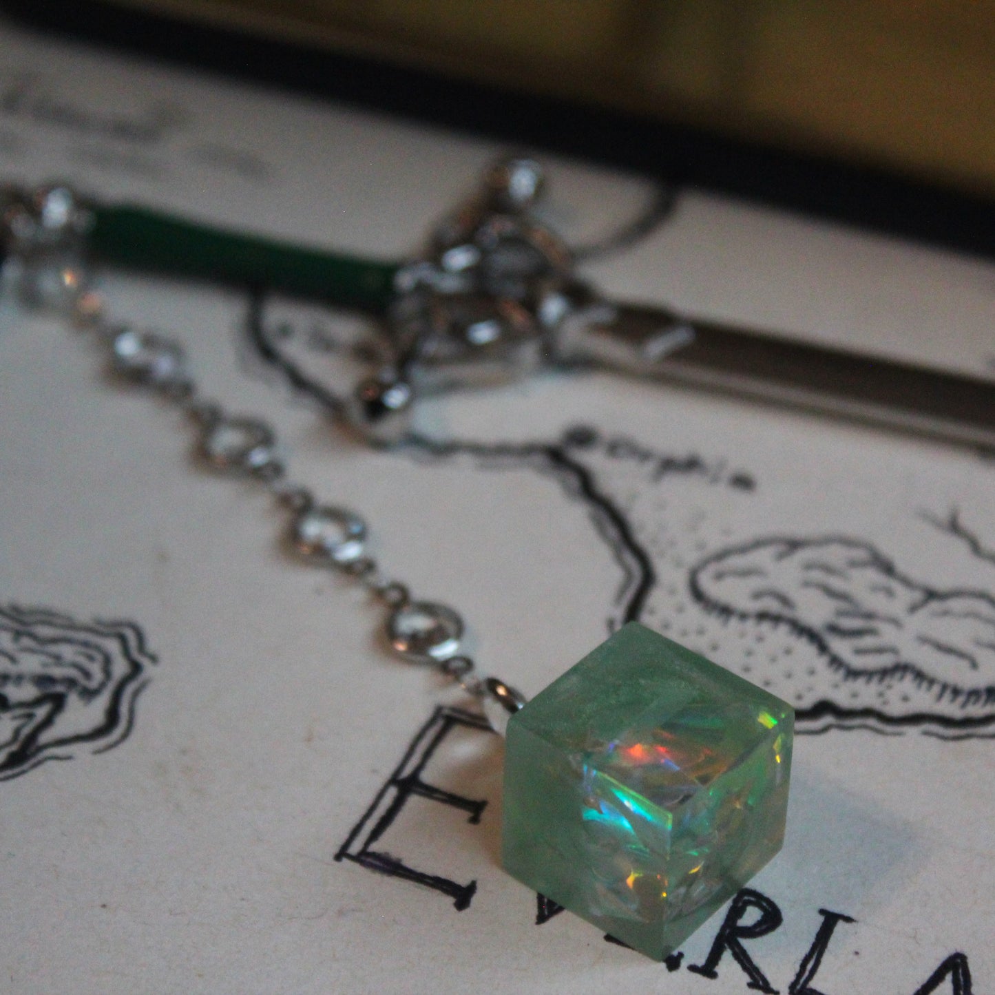 Green Potion of Herbs Hair Sword with Dice