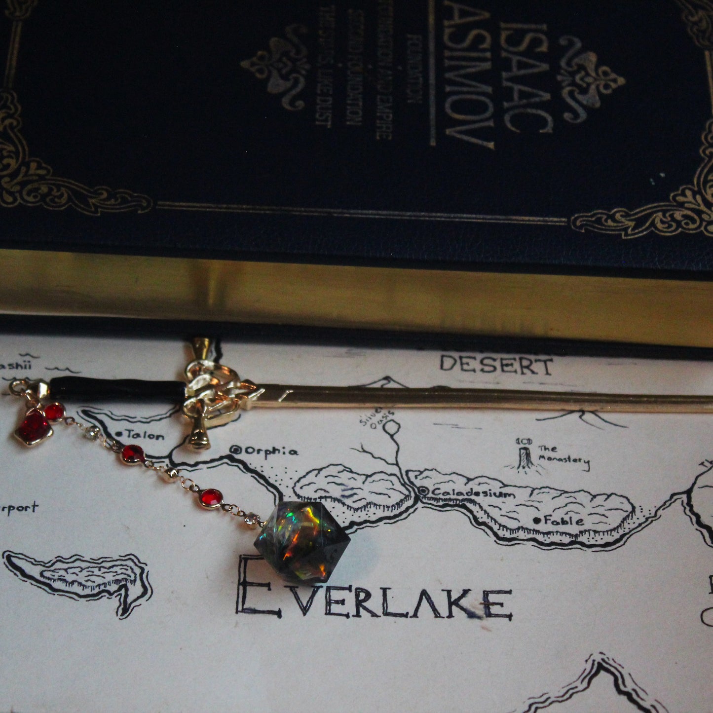 Vampire of the Woods Hair Sword with Dice