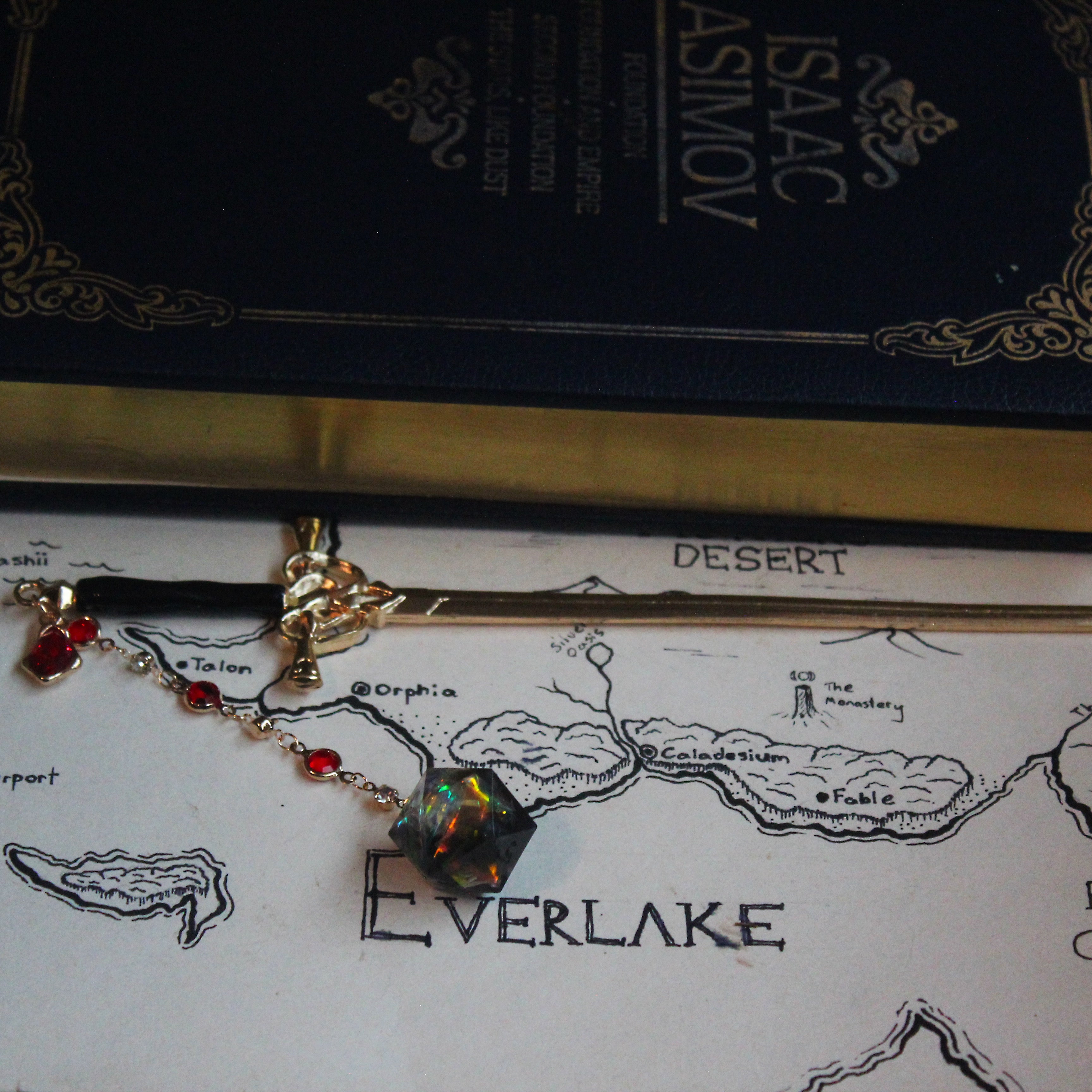 Vampire of the Woods Hair Sword with Dice