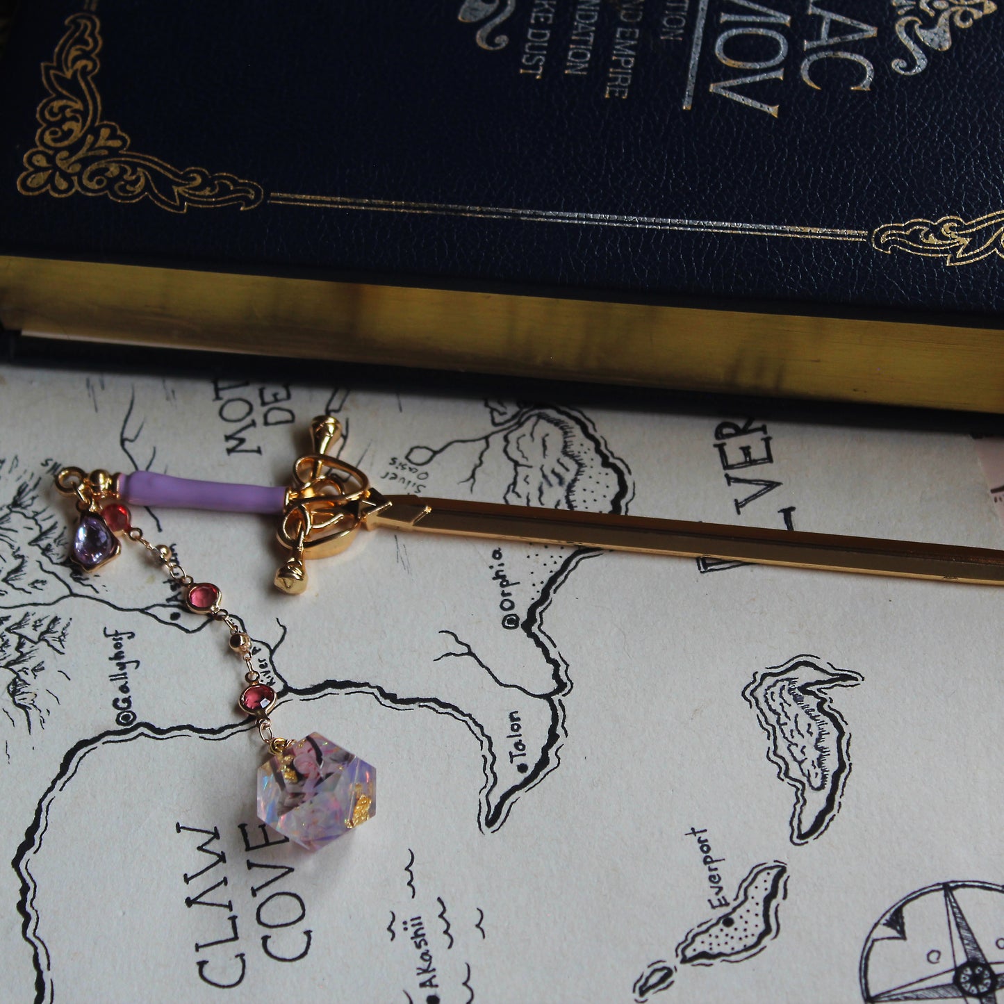 Matt Mercer in Purple Hair Sword with Dice