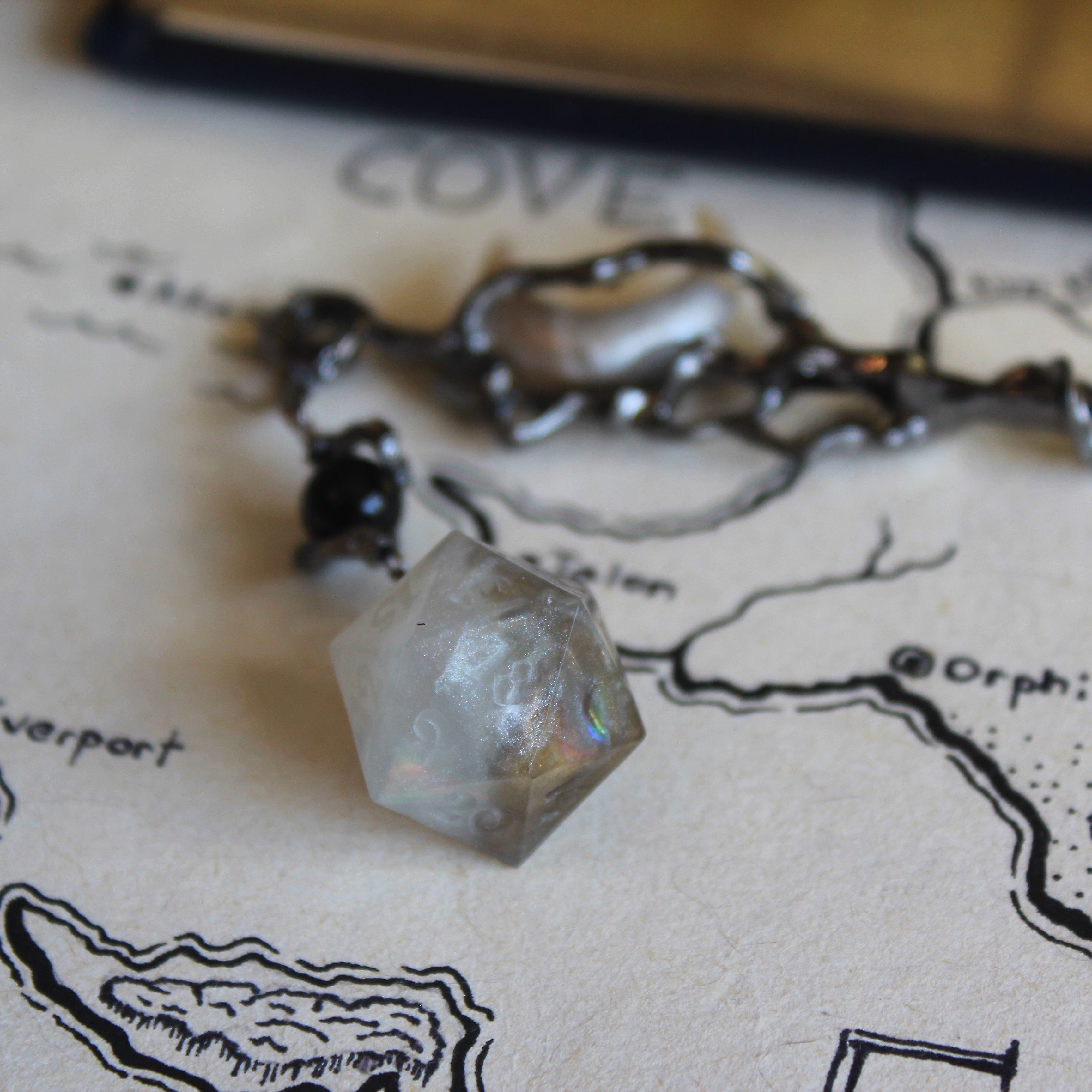 Witches' Moon Hair Stick with Dice