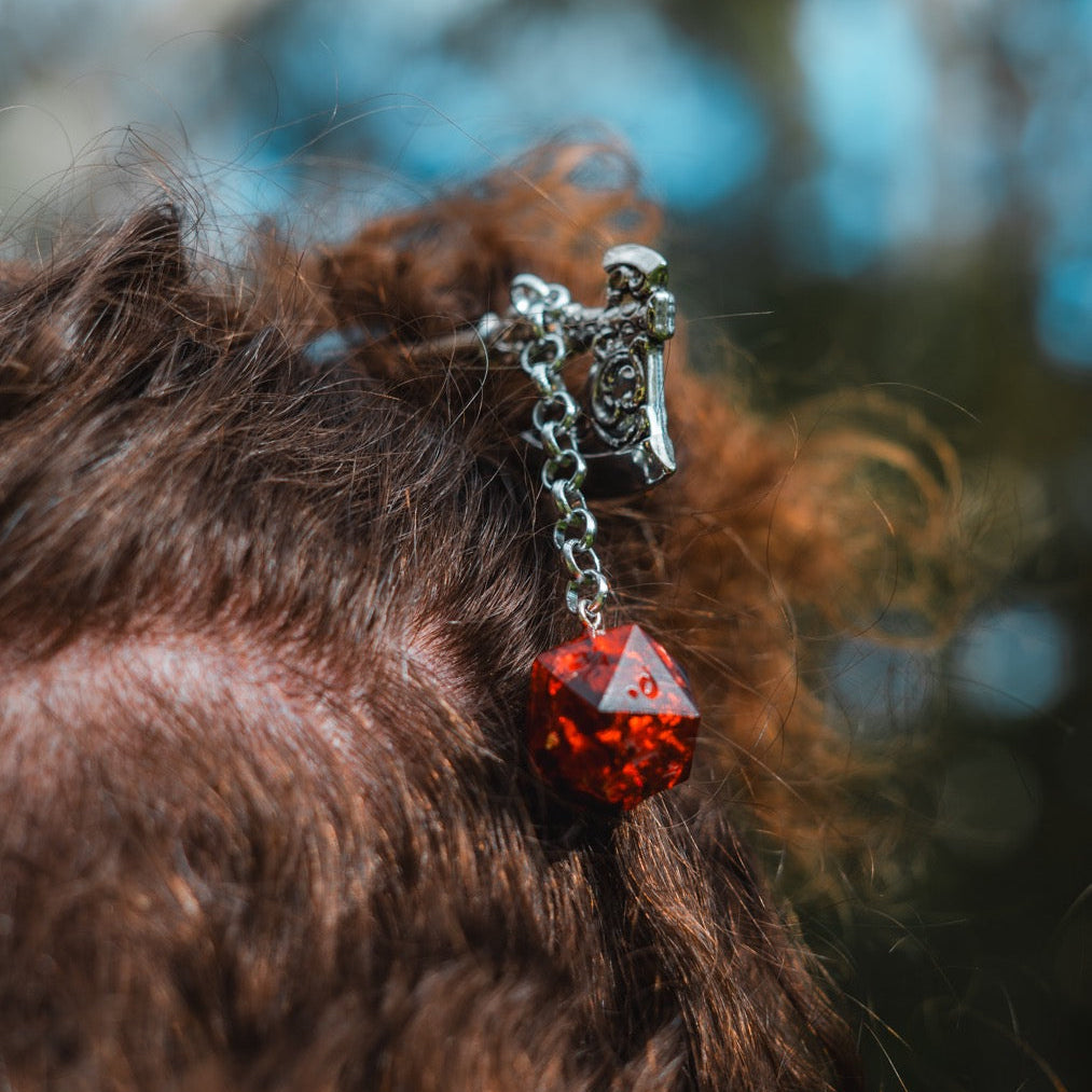 Blade of Embers Hair Axe with Dice