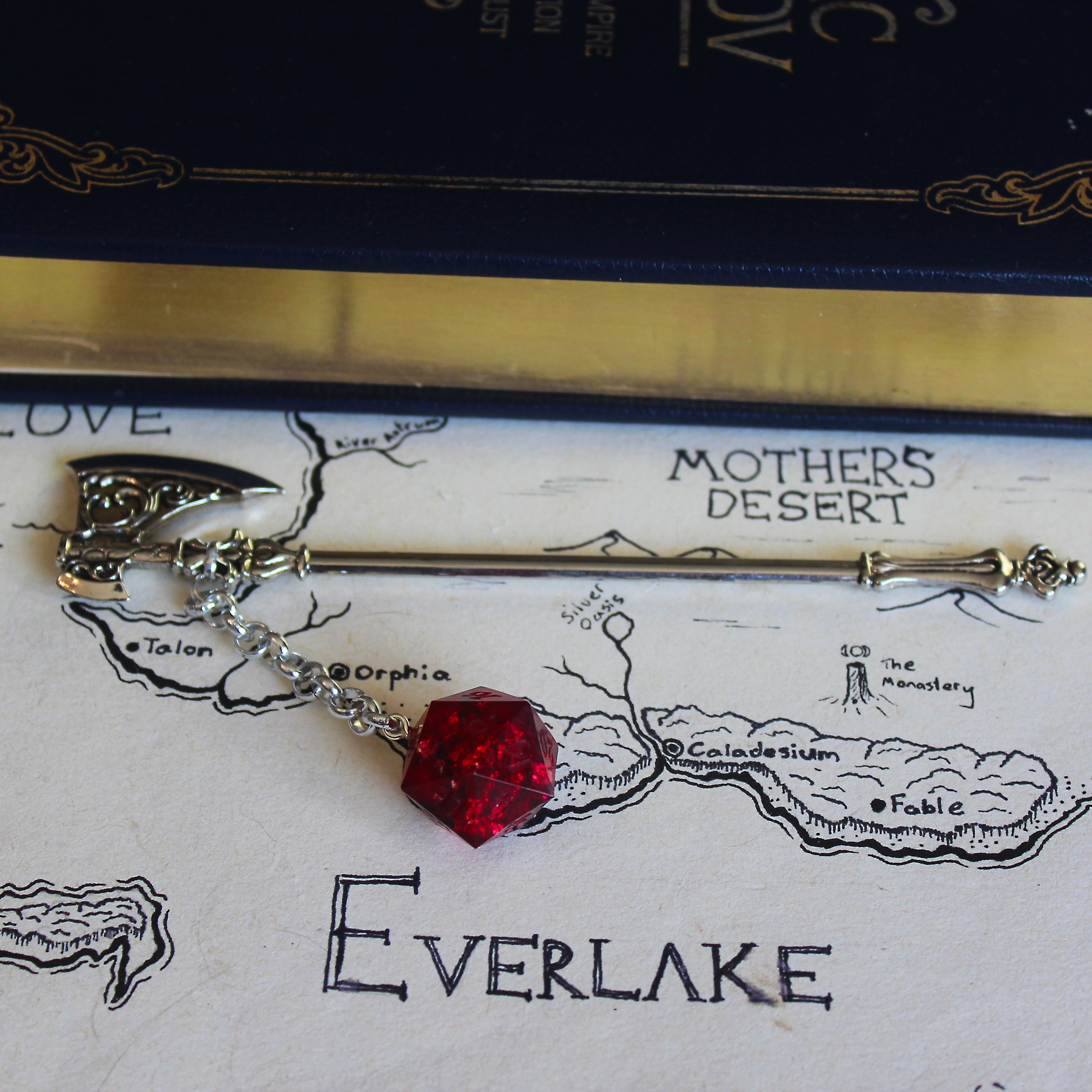 Blade of Embers Hair Axe with Dice